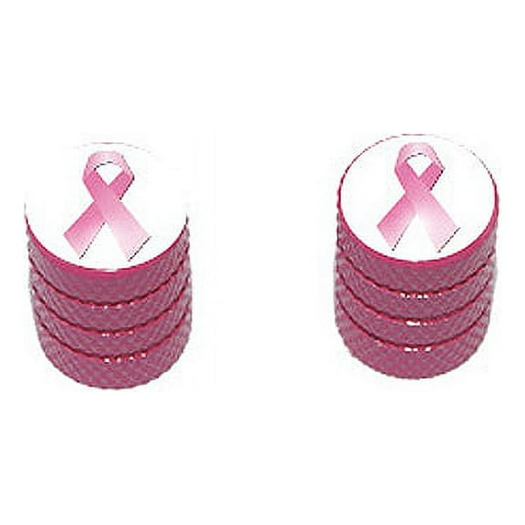 Breast Cancer Ribbon - Bike Valve Stem Caps