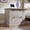 White Alder, variant on 30" Nightstand with Station, Large End Table with 2 Big Drawers, Wooden Side Table Bedside for Bedroom, Living Room, Light Rustic Oak