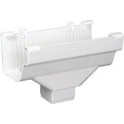 M0506-6 Gutter Drop Outlet, K-Style, Traditional Vinyl, White, 2 x 3-In. - Quantity 6