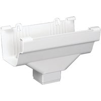 M0506-6 Gutter Drop Outlet, K-Style, Traditional Vinyl, White, 2 x 3-In. - Quantity 6