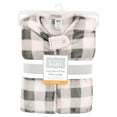 thumbnail image 2 of Hudson Baby Infant Girl Plush Long-Sleeve Sleeping Bag, Sack, Blanket, Pink Gray Plaid, 0-6 Months, 2 of 2