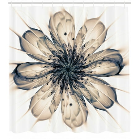 Flower Shower Curtain Macro Close Up Of A Fractal Blooming Plant Flower Shower Curtain Macro Close Up