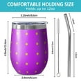 thumbnail image 5 of 12oz Stainless Steel Insulated Wine Tumbler with Lid and Straw – Double Wall Vacuum Mug for Hot & Cold Drinks, 304 Steel Interior, Sweat-Free Design, 5 of 5