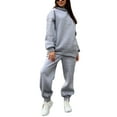 thumbnail image 3 of Frontwalk Sweatsuit 2pcs Set for Women Casual Tracksuit Playsuit Long Sleeve Sweatshirt and Sweatpants 2 Piece Solid Outfit Sweat Suit, 3 of 6