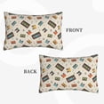thumbnail image 2 of Lsque Retro Vintage Tape Pattern Pillow Case – Soft & Cozy Throw Pillow Cover, Hypoallergenic Cushion Case for Sleeping Women with Envelope Closure-20"x30", 2 of 6