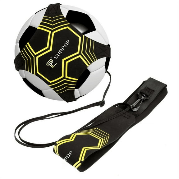 Soccer/Football/Volleyball/Rugby Trainer,  Kick Throw Solo Practice Training Aid Control Skills Adjustable Waist Belt for Kids Adults