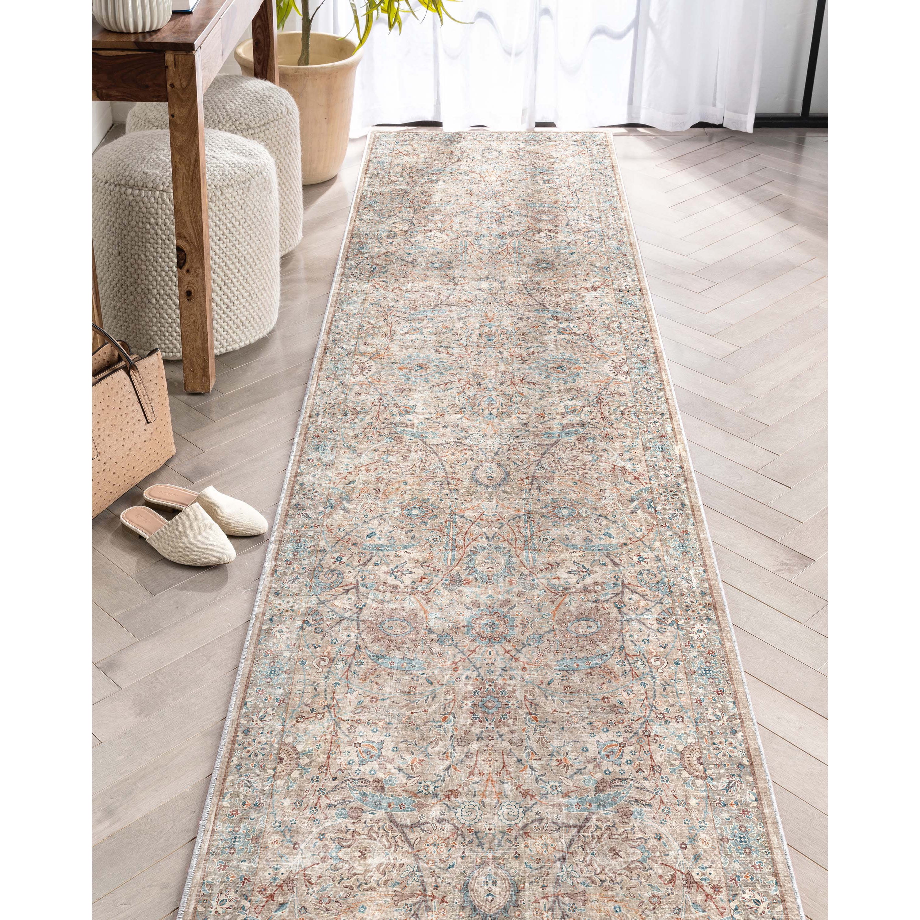 Well Woven Asha Emilia Vintage Oriental Ivory 2'7" x 9'6" Runner Rug