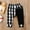 Black, variant on uublik Boys Pants with Pockets Elastic Waist Soft Plaid Printed Workout Sports Pants