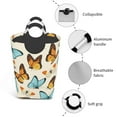 thumbnail image 4 of Kll Butterflies Laundry Hamper,Large Canvas Fabric Lightweight Storage Basket Toy Organizer Dirty Clothes Collapsible Waterproof For College Dorms,Children Bedroom,Bathroom, 4 of 6