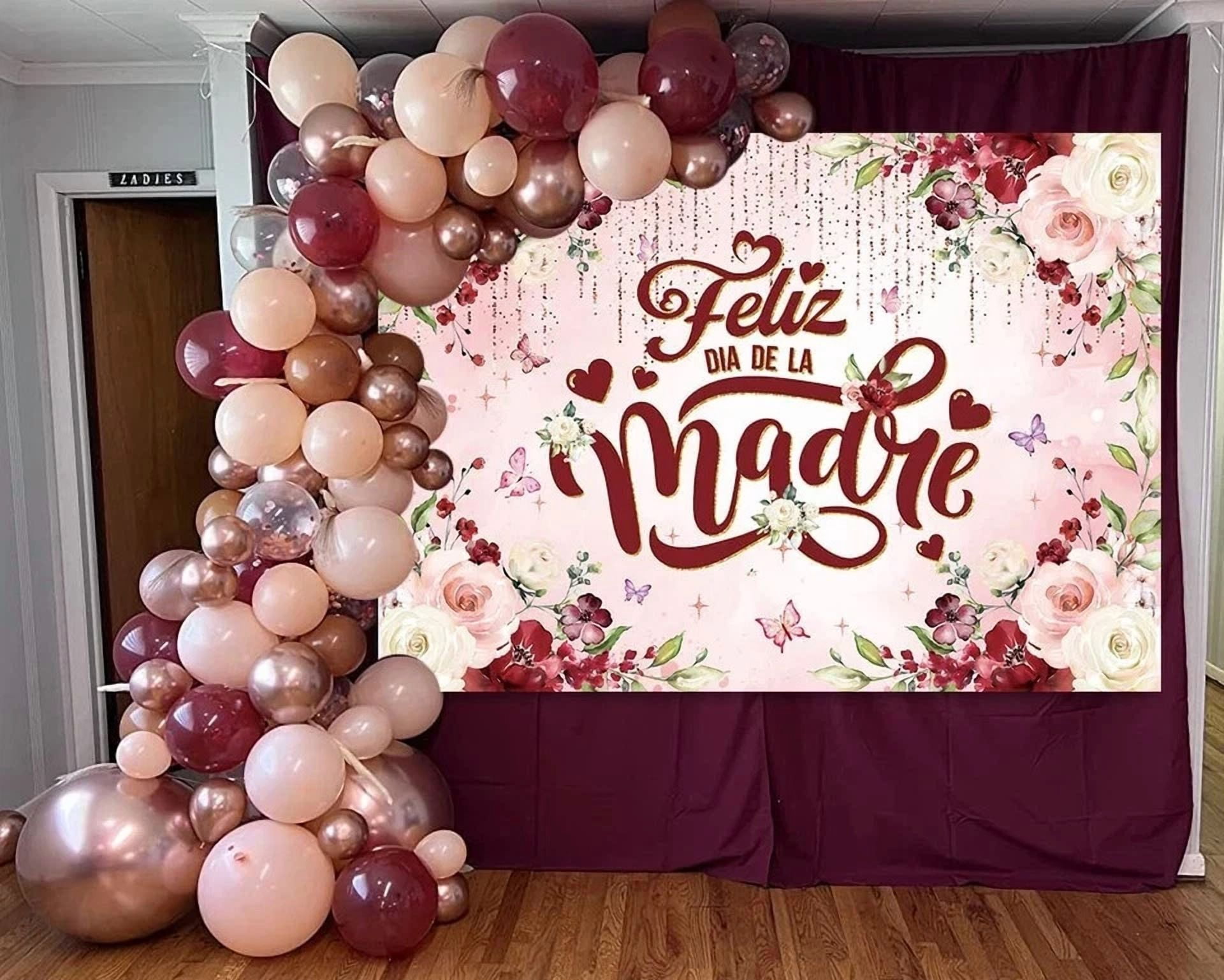 BUTTERFLY- Feliz Día De La Madre Backdrop Mexican Happy Mother'S Day Photography Background