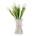 10pcs Artificial Tulips Flowers Long Stem Bouquet Real Touchs Flowers