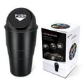 thumbnail image 1 of Yiovvom Bote De Basura Para Automóvil Con Tapa, A Prueba De Fugas, Portavasos Para Vehículos, Bote De Basura Para Automóvil, Contenedor De Basura Pequeño Para Automoción, Oficina, Hogar, Cocina (Negro, 1 of 5