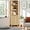 Natural, variant on 68" Tall Fluted Cabinet, Corner Storage Cabinet with 3 Shelves and Doors, Wooden Bathroom Corner Shelf with Faux Marble Top & Curved Profile Design for Kitchen and Laundry Room (Natural)