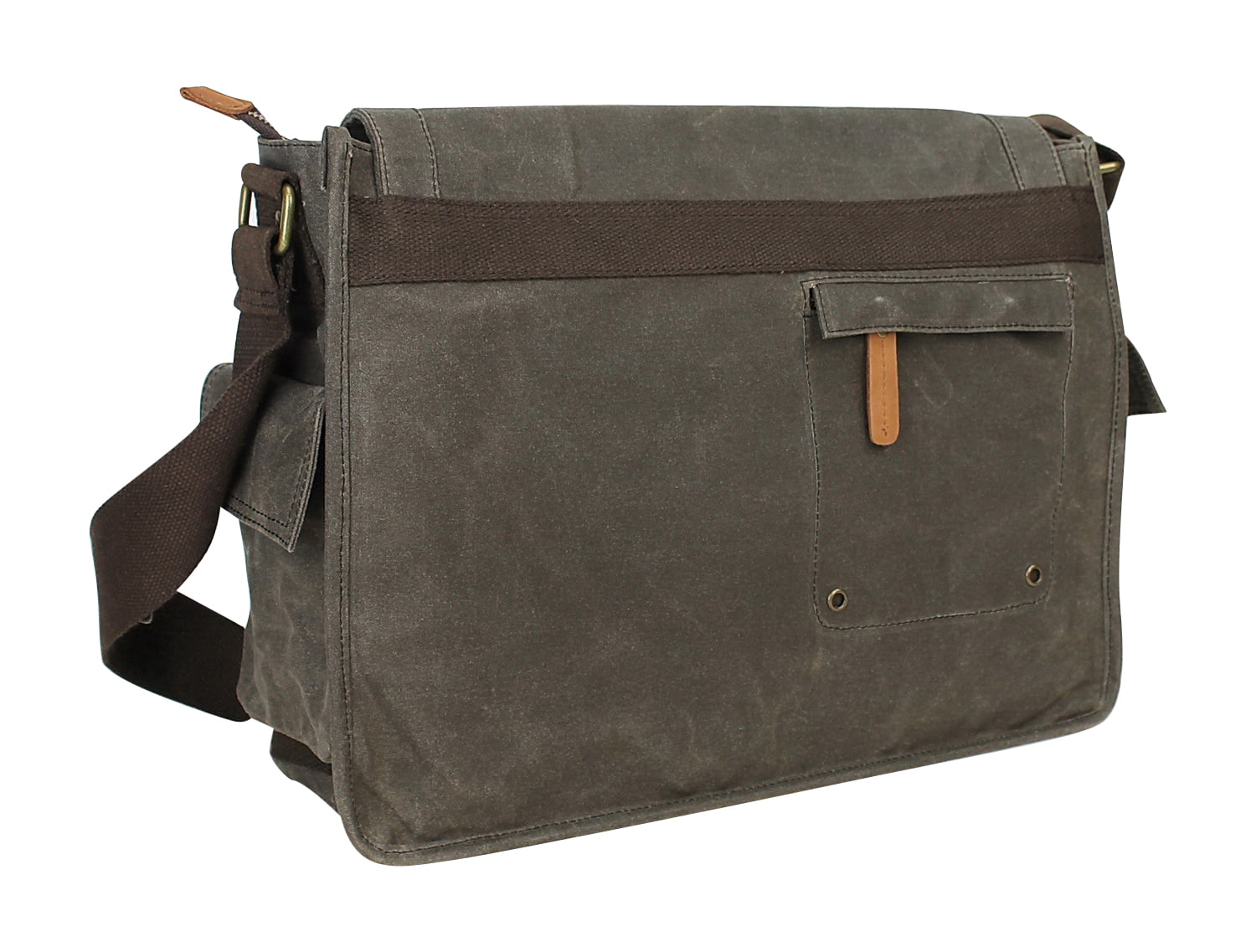 TUZECH Buffalo Leather Bag Stylish Messenger Bag Fits Laptop Upto 15.6 Inches 