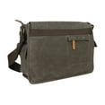thumbnail image 2 of Vagarant Traveler 15" Vintage Cotton Wax Canvas Laptop Messenger Bag C31LW-OG, 2 of 7