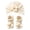 Beige, variant on Adorable Baby Wheat Print Hat And Socks For Infant Cute Floral Baby Hat And Sock 2 Piece Infant For 0 3 Years Toddler Hat,White