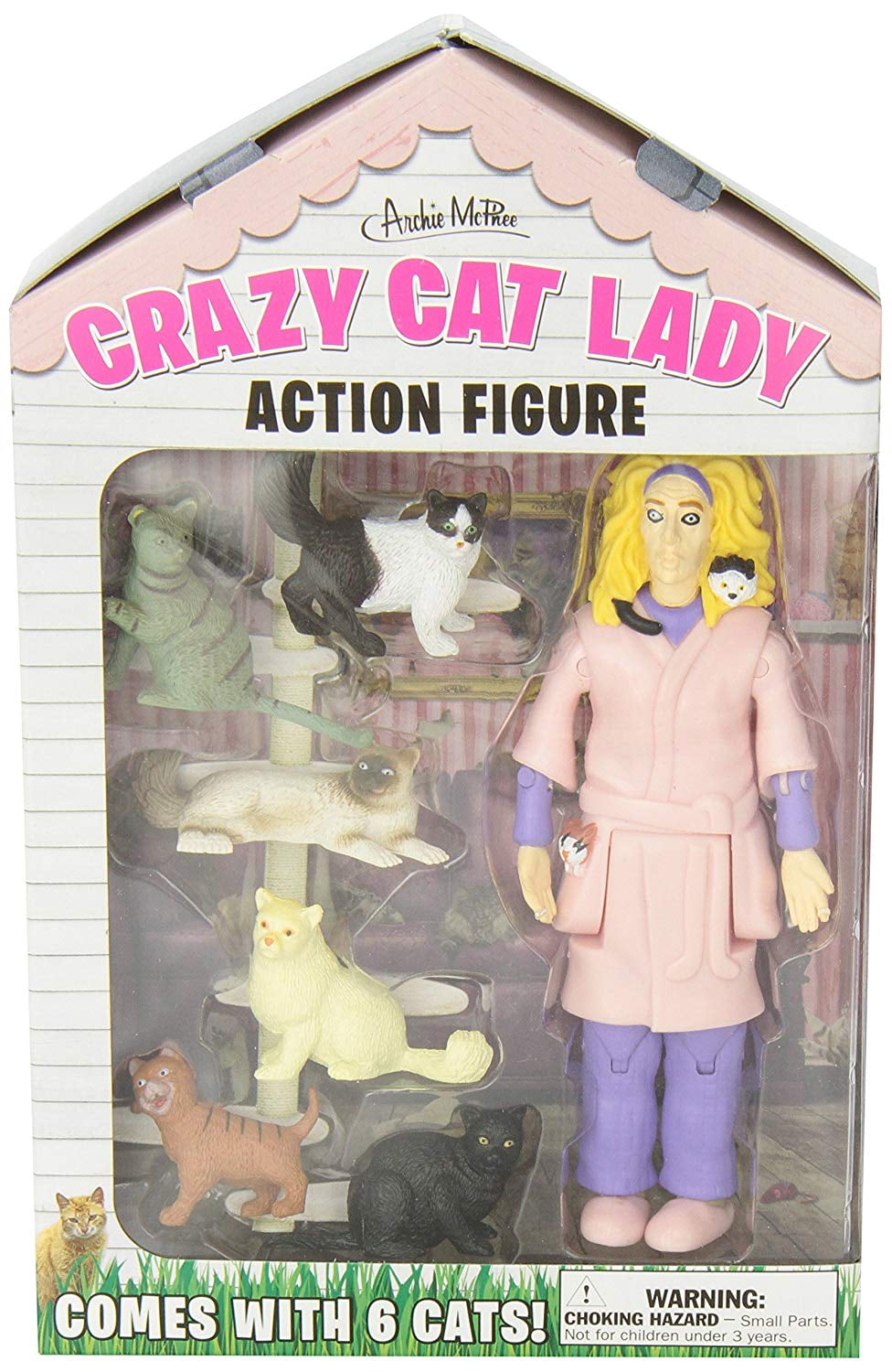 crazy cat lady action figure