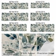thumbnail image 3 of Blue Flower Window Valance for Kitchen, Watercolor Spring Blue Floral Green Leaf Botanical Linen Texture Rod Pocket Short Curtain for Small Windows, Light Filtering Decorative Valance, 60 x 18 Inch, 3 of 9