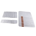 thumbnail image 2 of Juego de manteles individuales para tazas, de fieltro, con aislamiento térmico, con bolsa para tenedor, mantel para vajilla para el hogar, cocina, color gris claro, 2 of 12
