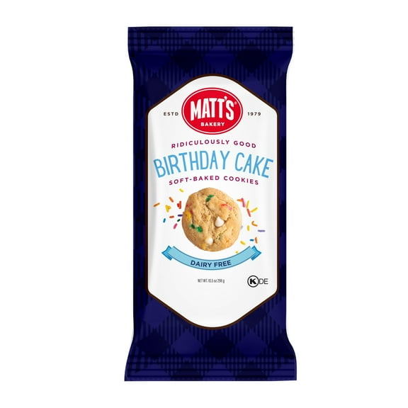 Matt's Bakery | Birthday CCF19 Cake Cookies | Special Edition Soft-Baked, Non-GMO, All-Natural Ingredients; Single Pack of Cookies (10.5oz)