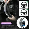 thumbnail image 6 of XUKEY Bling Car Steering Wheel Cover Silver Sparkling Anti-slip 14" to 16"Universal for Girl Woman, 6 of 6
