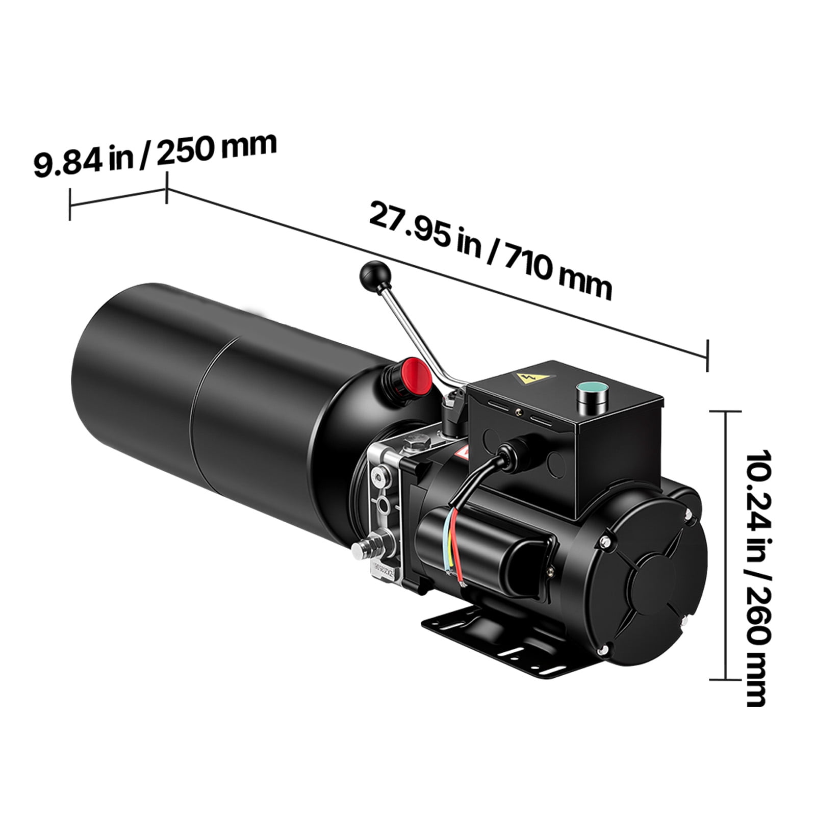 KFFKFF 110V 10 Quart Hydraulic Power Unit, 2.2KW Automotive Pump for Dump Trailers, Car Lift Power Unit for Two and Four-Post Auto Hoists (Vertical Installation)