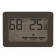 thumbnail image 2 of Digital Thermometer Hygrometer with Smile Indicator, Room Temperature and Humidity Monitor, LCD Display, -20°C to 60°C Range, Table Stand or Wall Mount, Powered by CR2032 Battery, 2 of 6