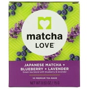 Matcha LOVE Japanese Matcha, Blueberry, Lavender Tea (10 Teabags) Pack Of 6