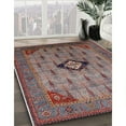 thumbnail image 2 of Ahgly Company Indoor Round Mid-Century Modern Rosy Brown Pink Oriental Area Rugs, 4' Round, 2 of 6