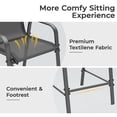 thumbnail image 4 of Vitarpatio Outdoor Bar Stools Set of 4, Patio Bar Height Stool Outdoor Textilene Bar Chairs, Gray, 4 of 9