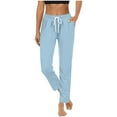 thumbnail image 2 of Timegard Joggers Pants for Women Elastic Waist Fitting Drawstring Sweatpants Workout Lounge Trousers, 2 of 9
