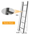 thumbnail image 2 of Hofitlead Ladder Shelf 5-Tier Bookshelf,Storage Rack Shelves Wall Leaning Shelf,Free Standing Plant Flower Stand,Gray, 2 of 7