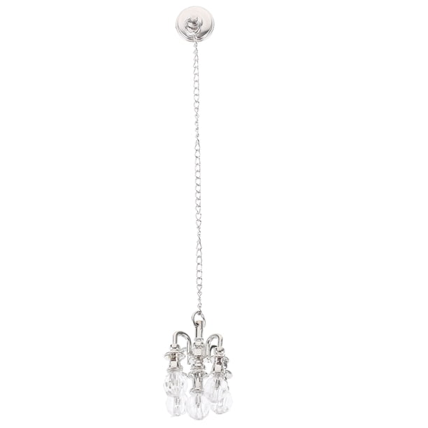 KAKOWELY 2 lámparas de techo en miniatura, lámpara de cristal en miniatura, accesorios para candelabros de casa.