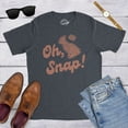 thumbnail image 4 of Mens Oh Snap T shirt Funny Chocolate Easter Bunny Basket Egg Hunt Gift for Him Graphic Tees, 4 of 9