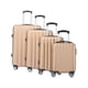 thumbnail image 1 of Set de 4 Maletas Rígidas Check In Dorado Grande Mediana Chica Carry On, 1 of 12
