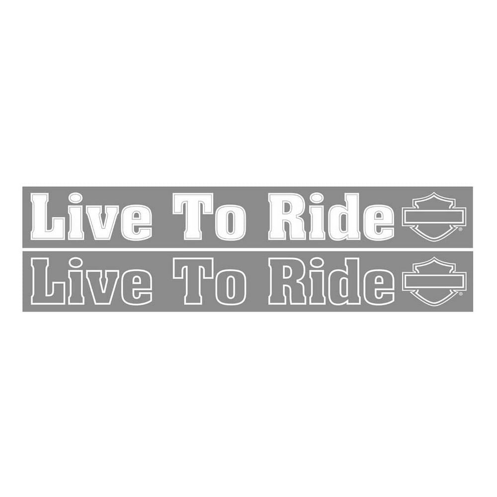 HarleyDavidson Xpressionz Live To Ride Windshield Decal, 2 Designs In