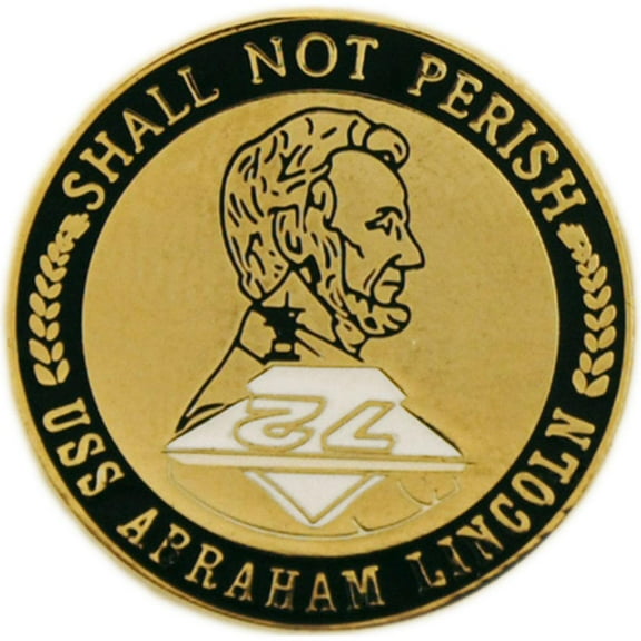 Eagle Emblems P15427 Pin - USS, Abe Lincoln - 1 in.