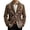 Coffee 3, variant on DGMIOCS Men's Corduroy Western Print Blazer Vintage Single Button Coat Long Sleeve Jacket with Pockets Navy L