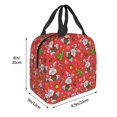 thumbnail image 3 of Easygdp Cute Christmas Bunny Bolsa Térmica Premium - Tela Oxford Impermeable, Gran Capacidad, Bolsillo Frontal, Unisex para Trabajo, Escuela, Actividades al Aire Libre y Picnics, 3 of 8