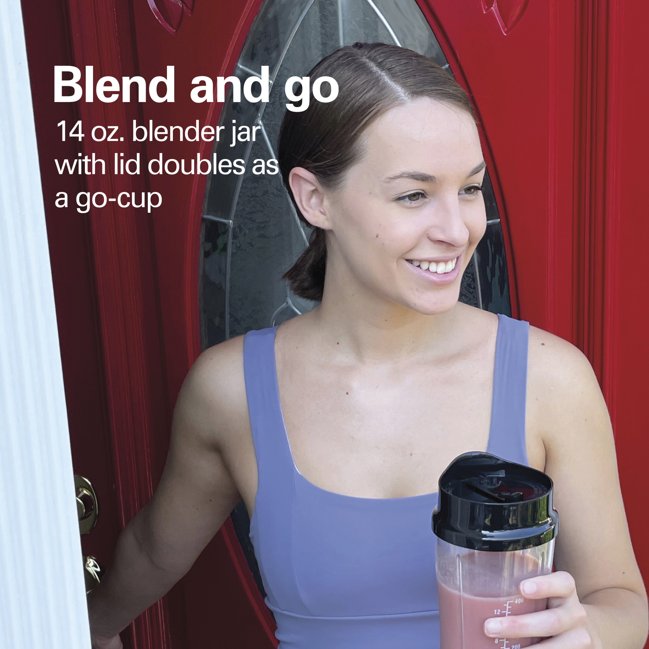 Hamilton Beach Personal Blender for Smoothies, 14 oz, Black photo 2