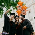 thumbnail image 4 of PMU Graduation Bouquet with (3) 18 Inch Congrats Grad Star & (3) 22 Inch Solid Star Shape Orange Mylar Balloons Pkg/6, 4 of 8