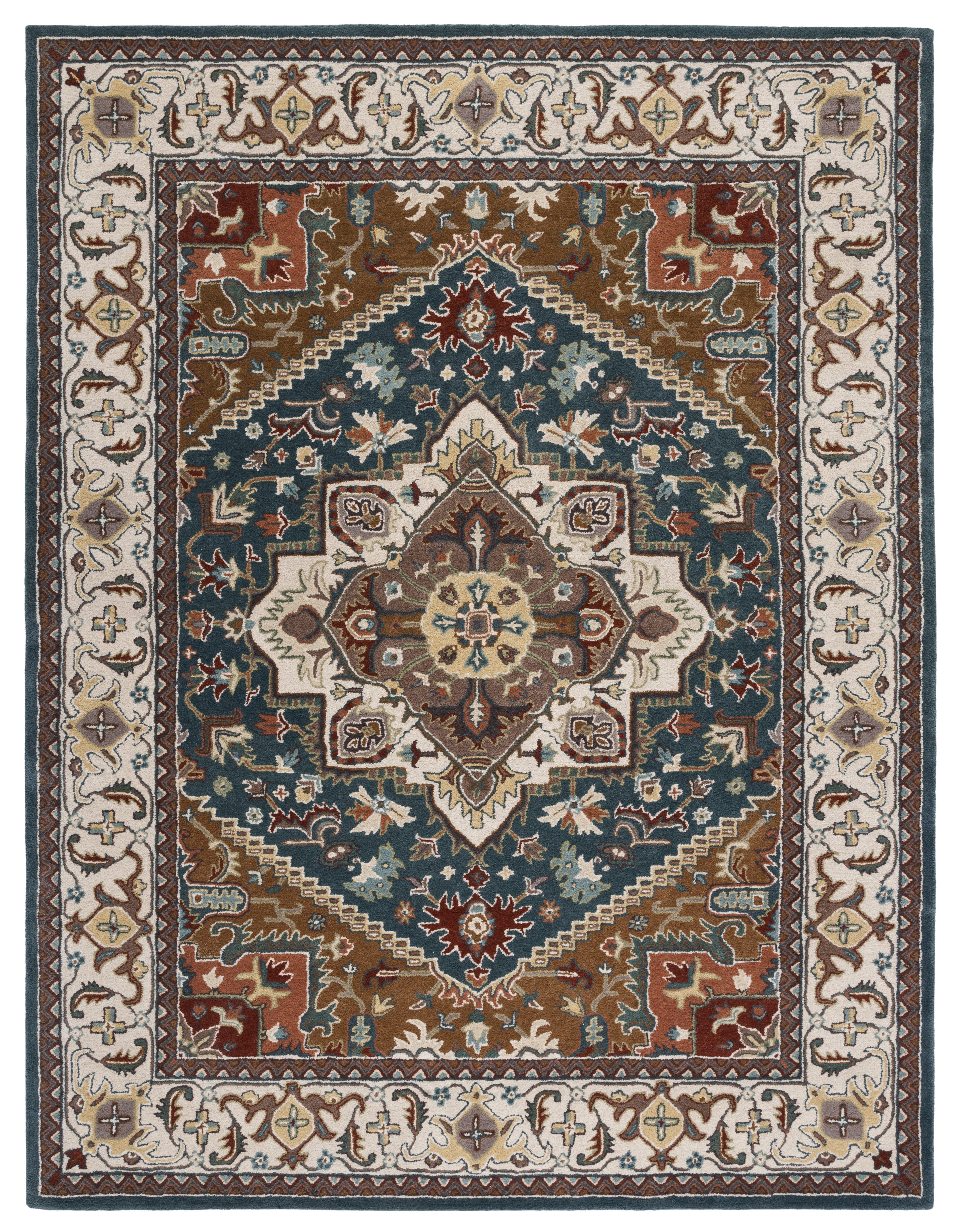 Safavieh Heritage York Oriental Wool Area Rug, Dark Green/Brown, 8' x 10'