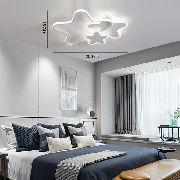 Acrylic Star Ceiling Light LED Ceiling Fixture Dimmable Remote Kids Room Decor