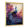 thumbnail image 5 of Designart "Majestic Fuchsia Peacock Feathers" Abstract Spirals Picture Framed Wall Decor, 5 of 5