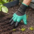 thumbnail image 4 of Garden Gloves with Claws Includes 8 ABS Plastic Fingertips Claws for Left and Right Hands - Quick and Easy Digging Without Tools - Universal Size (Tea, 4 of 5