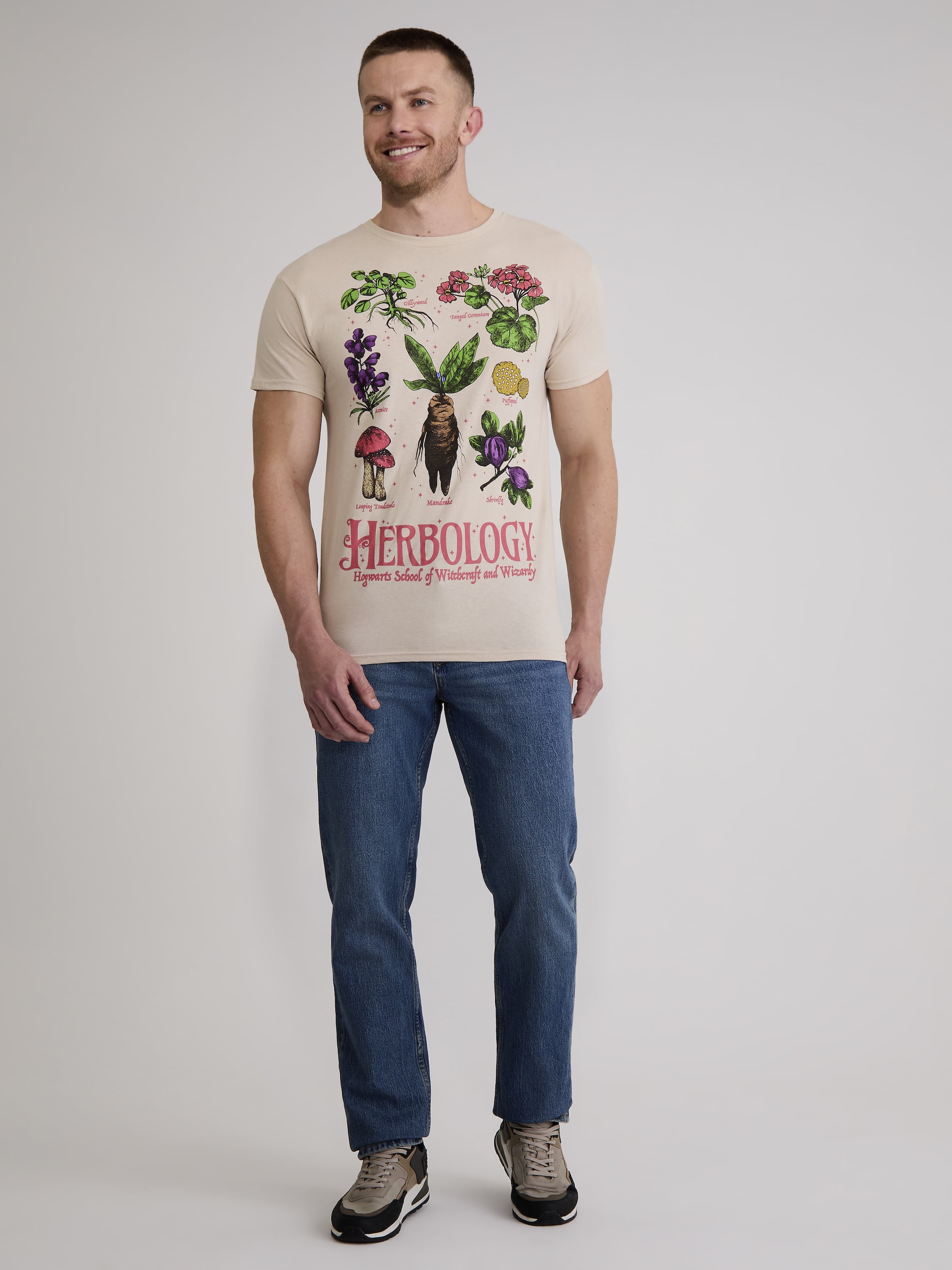 Harry Potter Men's & Big Men's Herbology Color Graphic Tee, Sizes S-3XL