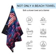 thumbnail image 2 of Independence Day Of The United States Flag Ultra Fine Fiber Beach Towels for Travel And Quick Drying Absorbent Towels for Swimming, 2 of 7
