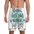 thumbnail image 1 of Fotbe Not All Who Wander Are Lost1 Pantalones Cortos de Pijama para Hombre, Ropa de Dormir, Pantalones de Pijama Cortos para Hombre-Medium, 1 of 6