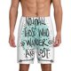 thumbnail image 1 of Balery Not All Who Wander Are Lost1 Pantalones cortos de pijama de punto de algodón para hombre con cinturilla y bolsillos-Large, 1 of 6