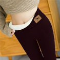 thumbnail image 6 of AOMPMSDX Women'S Pants Womens Winter Casual Solid Warm Leggings Elastic High Waist Thermal Capris Workout Trousers Thermal Pants Loose Fit Trousers L, 6 of 7